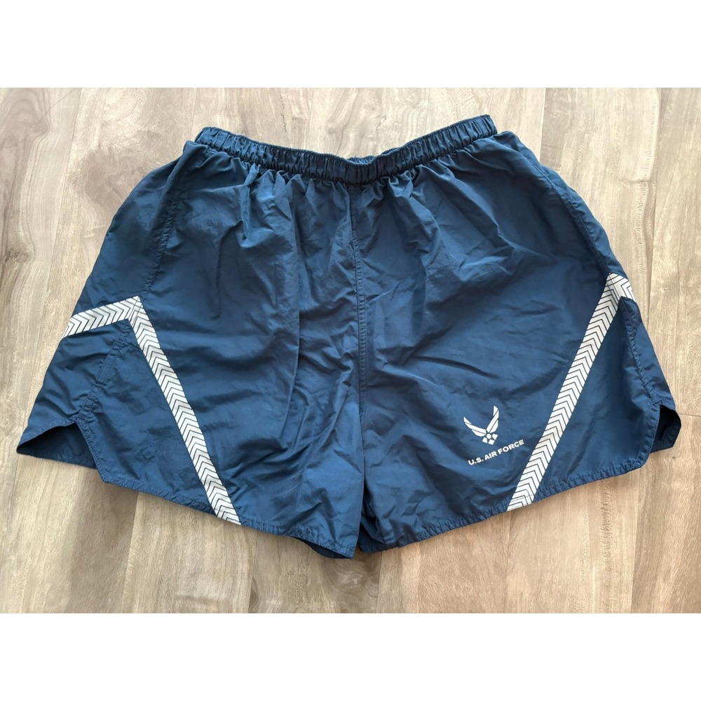 Unicor Mens Blue Lined US Air Force Physical Training‎ Uniform Trunks Size M